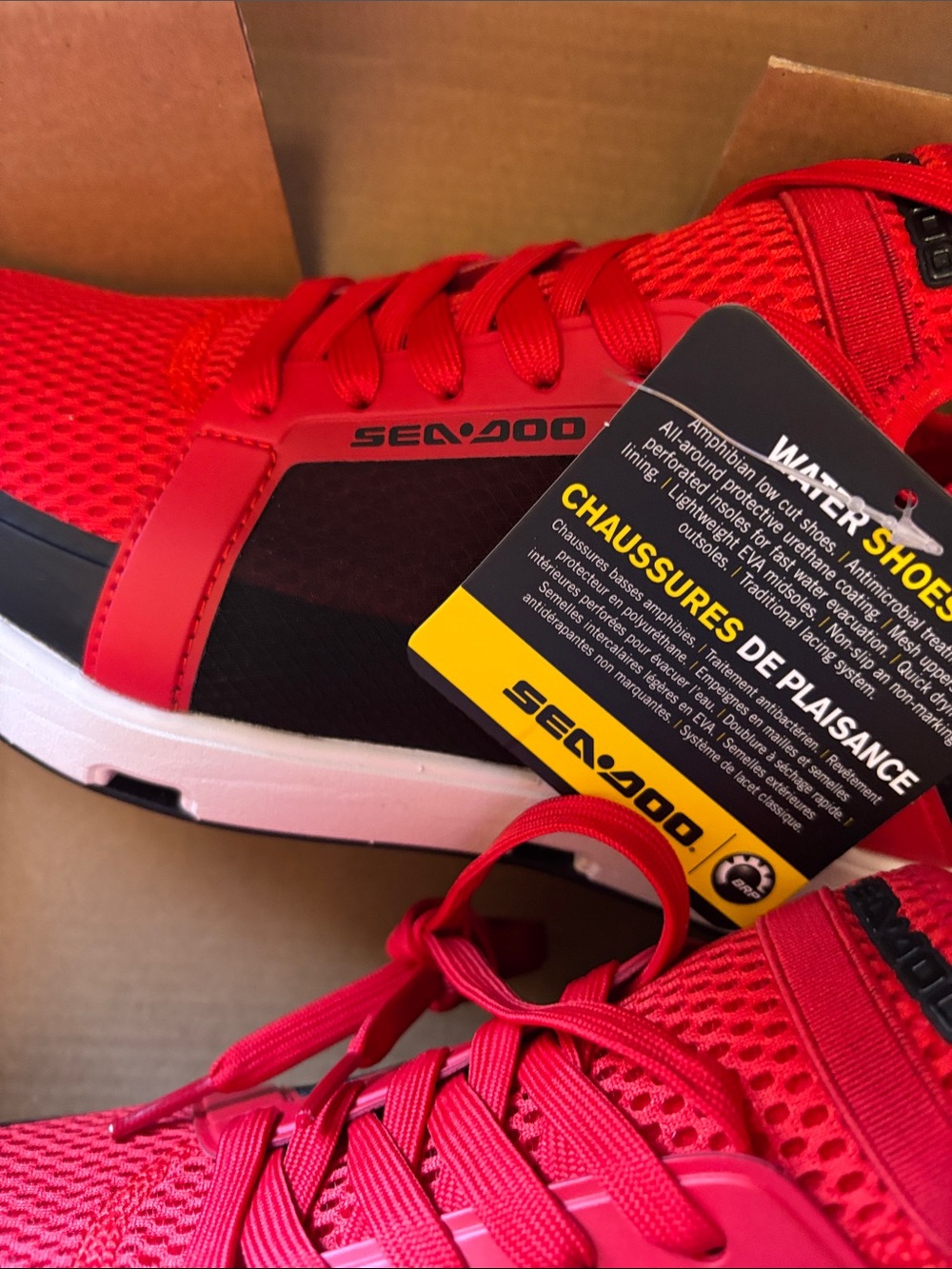 Sea-Doo unisex water shoes feature a vibrant red and black color - Picture 7 of 10
